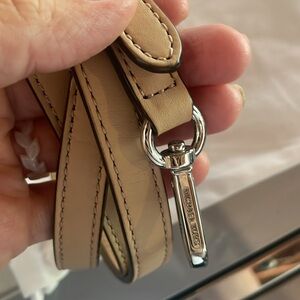 Michael Kors Beige Leather Strap with Silver Hardware